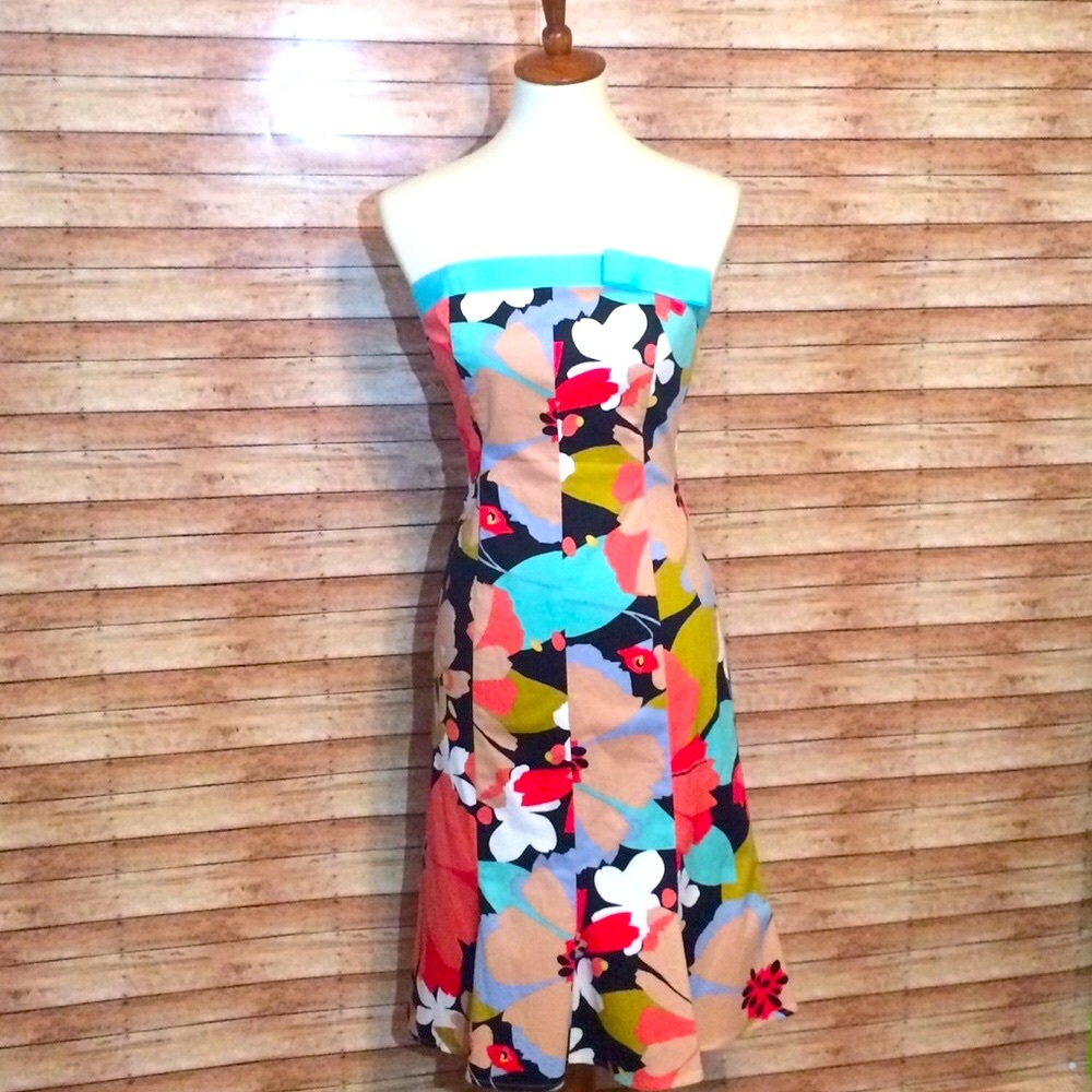 Harold's Floral Strapless Dress